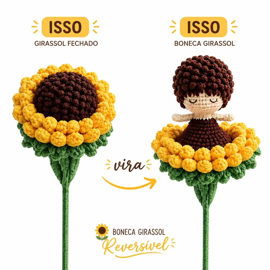 Receita da Boneca Girassol